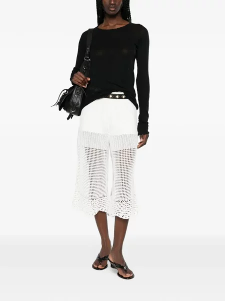 Decupat pantaloni Iro tricotate alb