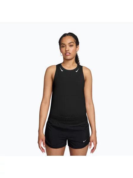 Tricou de alergare pentru femei Nike AeroSwift Dri-Fit ADV Singlet black/white alb