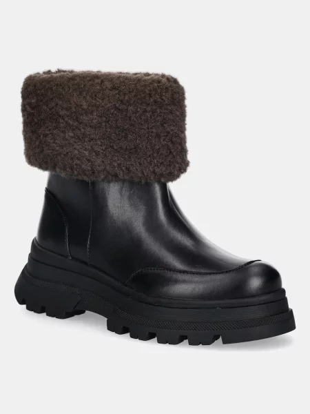 BOSS Botine Foster maro închis negru
