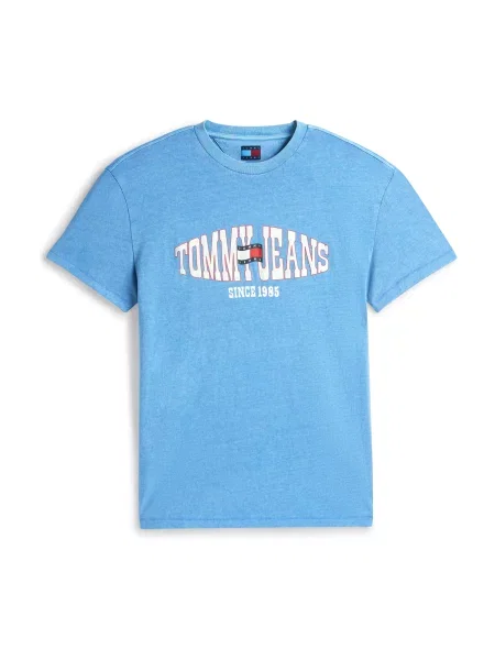 Tommy Jeans Tricou bleumarin / albastru regal / roșu alb