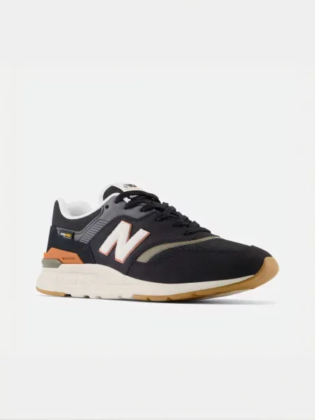 Кожаные повседневные кроссовки New Balance черные