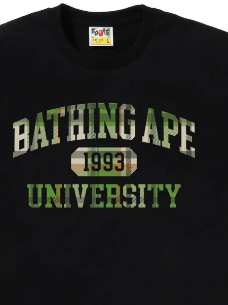 Tricou A Bathing Ape® cu imagine cu model camuflaj negru