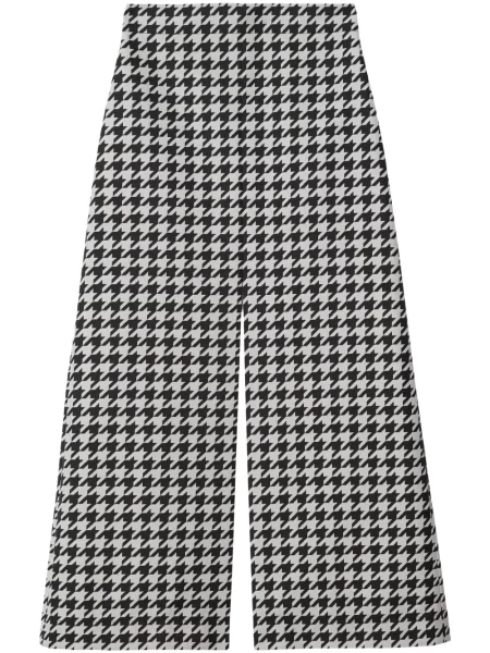 Fustă Burberry cu model pepito în linie A negru