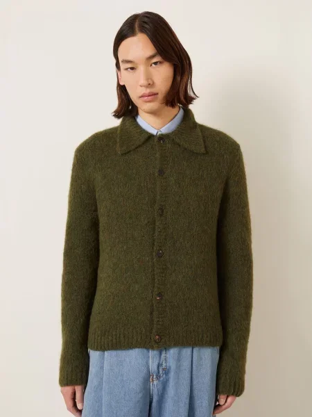 Dries Van Noten Pletený Svetr zelená