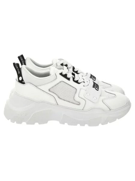 Sneakersy Versace sznurowane skórzane białe