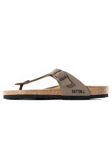 Bayton Flip-flops Mercure gri taupe negru