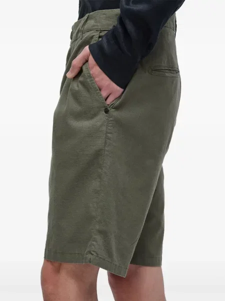 Lněné kraťasy Osklen zelené