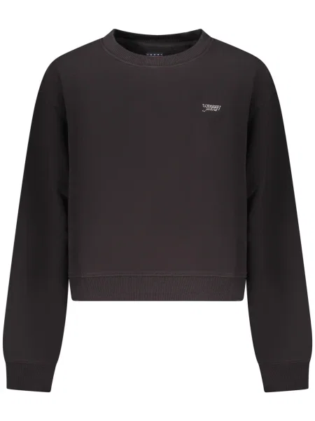 Geacă de blugi Tommy Jeans cu glugă negru