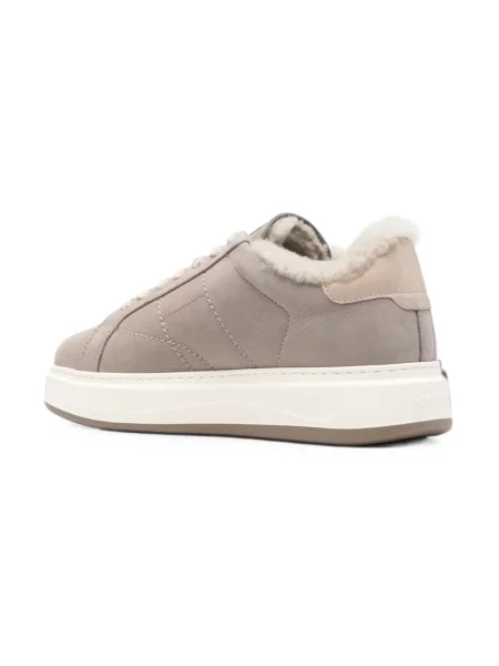 Sneakersy Woolrich skórzane szare