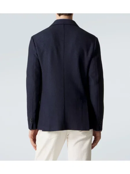 Sacou Brioni de mătase albastru