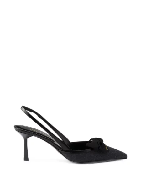 Pantofi cu toc Prada slingback gri