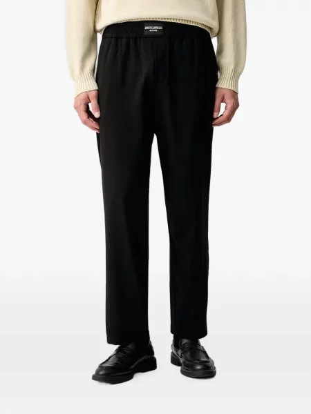 Pantaloni Just Cavalli cu autograf negru