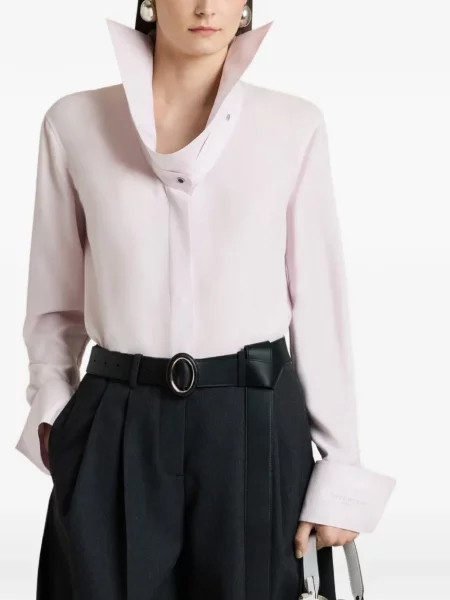 Gulerat cămașă Givenchy de mătase roz