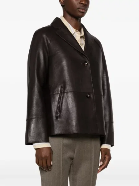 Geanta de piele The Jackie Leathers maro