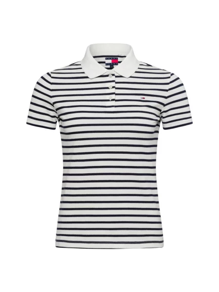 Tommy Jeans koszulka polo Kobiety biały|niebieski w S biały