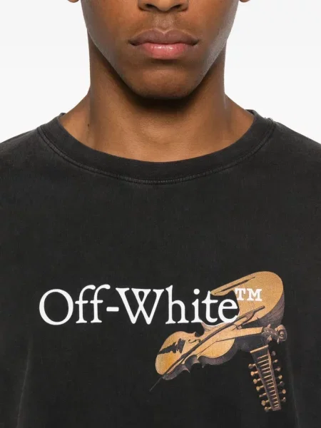 Tricou Off-white cu imagine alb