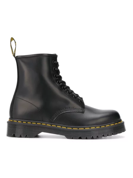 Botki Dr. Martens skórzane na platformie retro czarne