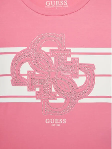 Guess Majica Regular Fit roza