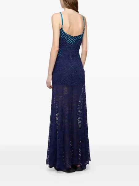 Rochie Rabanne din dantelă albastru