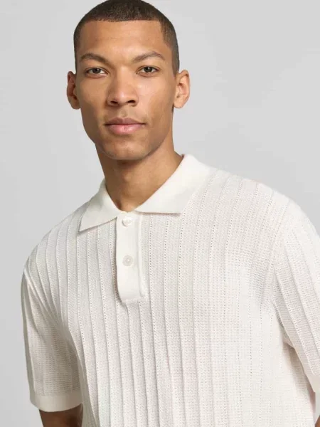 Koszulka polo o kroju regular fit z bawełnianej dzianiny model DANE' Selected Homme biała