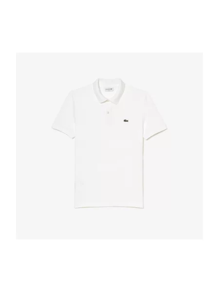 Gulerat scurt tricou Lacoste alb