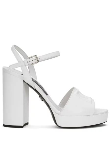 Sandale Dolce & Gabbana cu platformă alb