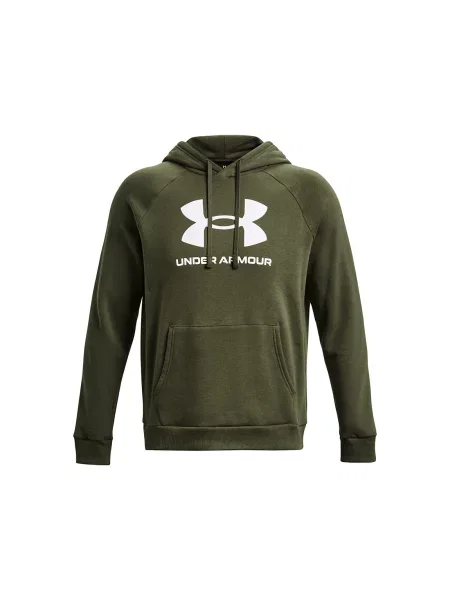 Флисовая спортивная кофта Under Armour с капюшоном зеленая
