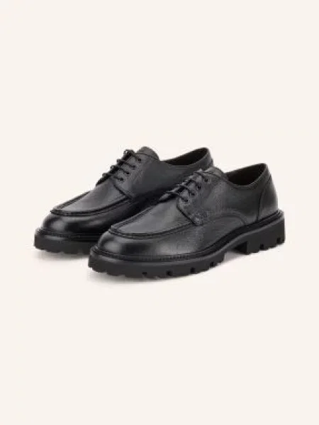 Šněrovací polobotky Boss černé