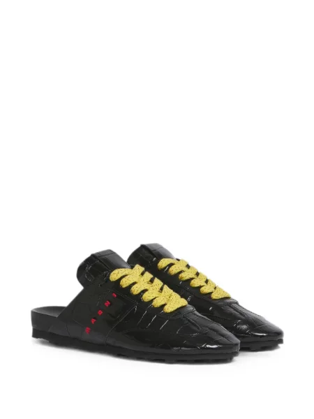 Fotbal chiloți Marni din piele slip-on negru