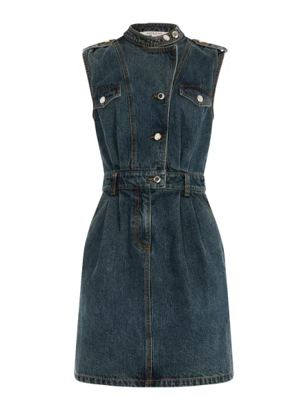 Morgan rochie jeans bleumarin mini evazați RNAPA albastru