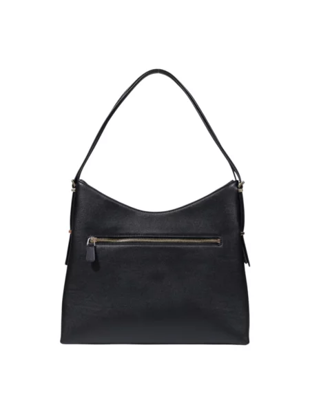 Lniana torebka hobo Guess czarna