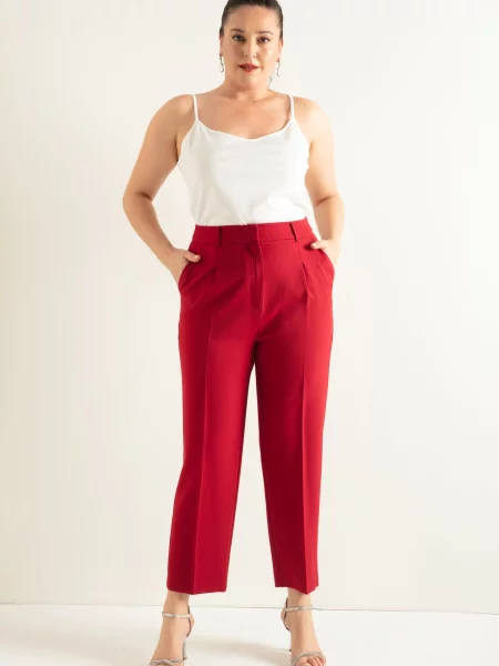 Pantaloni Lafaba alb