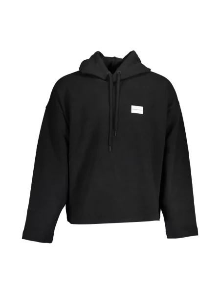 Bluza z kapturem Calvin Klein z kapturem czarna