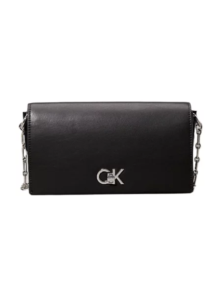 Torebka Calvin Klein skórzana biznesowa czarna