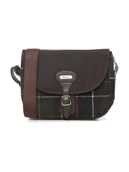 Barbour torebka z dodatkiem wełny brązowa