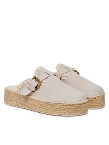 Mou Espadrilky Jute clog plain šedá