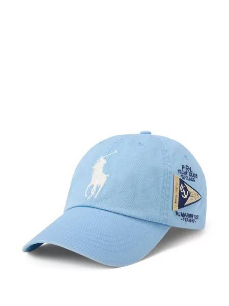 Șosete Polo Ralph Lauren cu model herringbone cu broderie plasă albastru