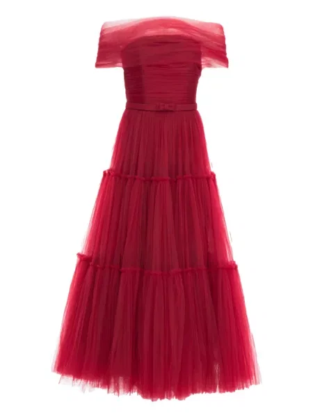 Rochie Ana Radu din tul de costum roșu
