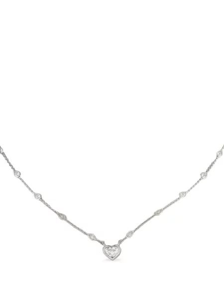 Colier Lb Exclusive cu motiv cu inimi alb