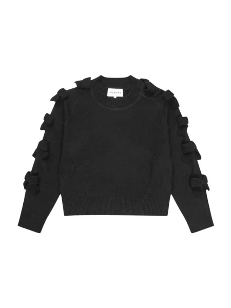 Sweter Munthe wełniany czarny