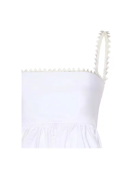 Top Jacquemus bez rękawów biały