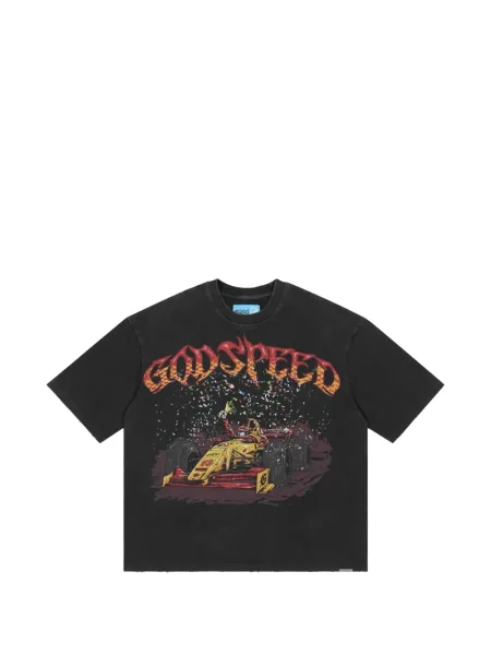 Tricou Godspeed cu imagine negru