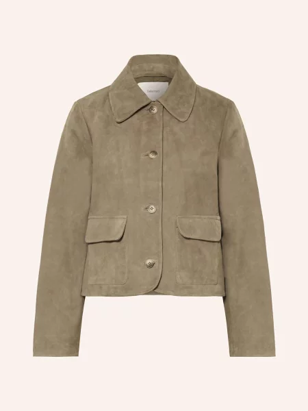 Selected Femme Blezer Skórzany gruen