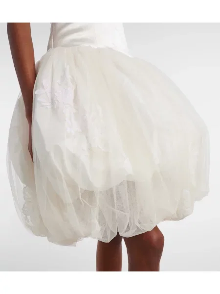 Rochie Danielle Frankel de lână de costum alb