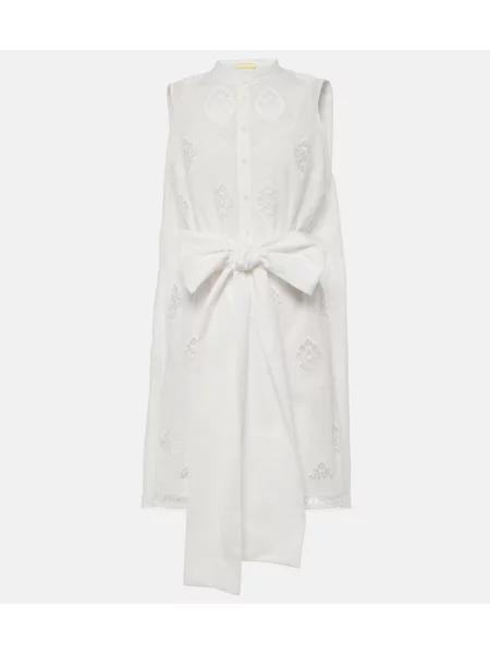Rochie Erdem cu broderie alb
