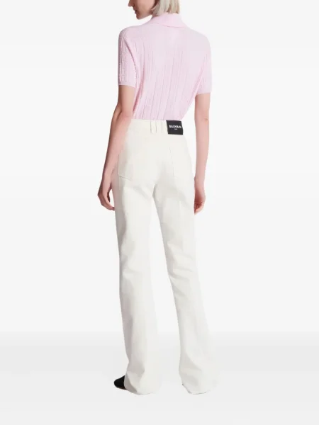 Blugi evazați Balmain alb