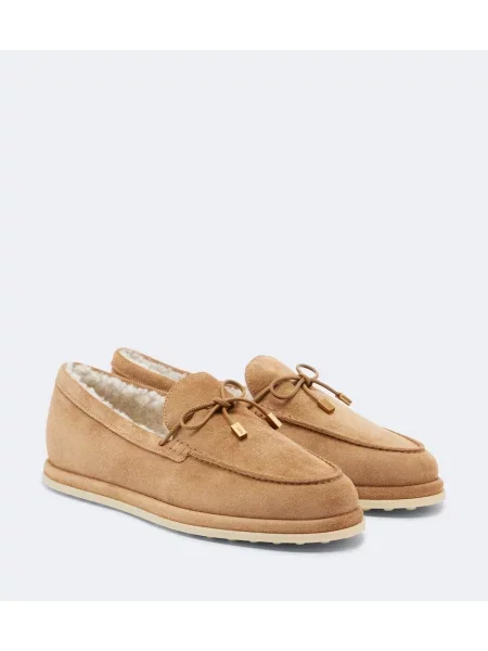 Pantofi loafer Tod's din piele de căprioară maro