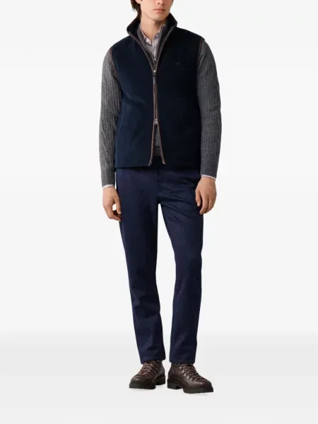 Vestă Hackett London din fleece maro