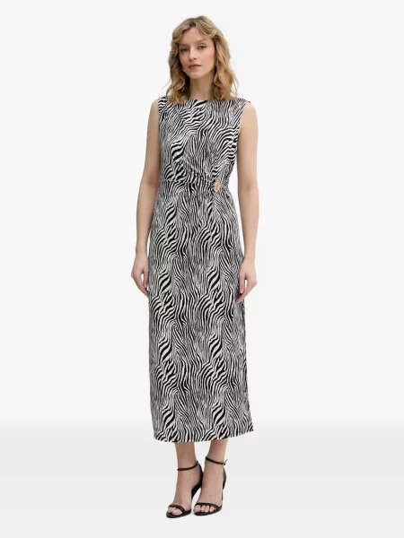 Rochie midi Morgan cu imagine cu model zebră negru
