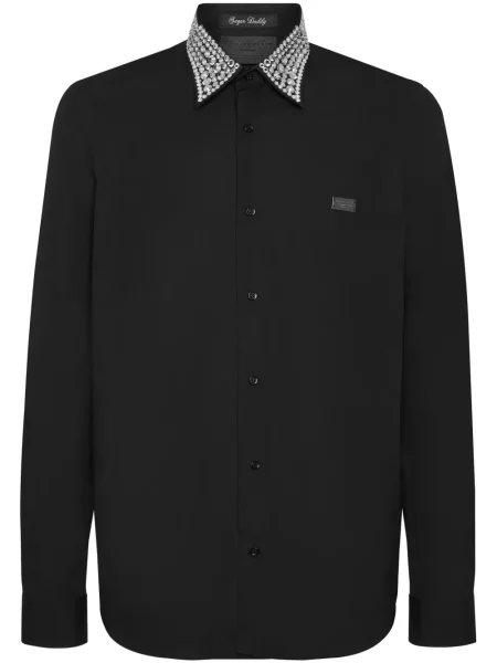 Cămașă Philipp Plein de cristal negru